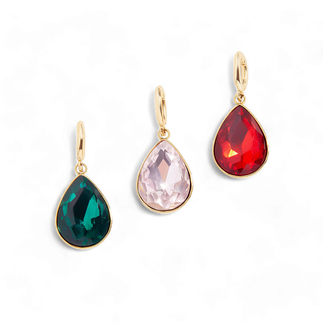 Teardrop Birthstone Charm — Vanny Jewels