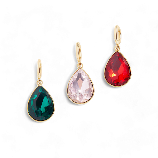 Teardrop Birthstone Charm — Vanny Jewels