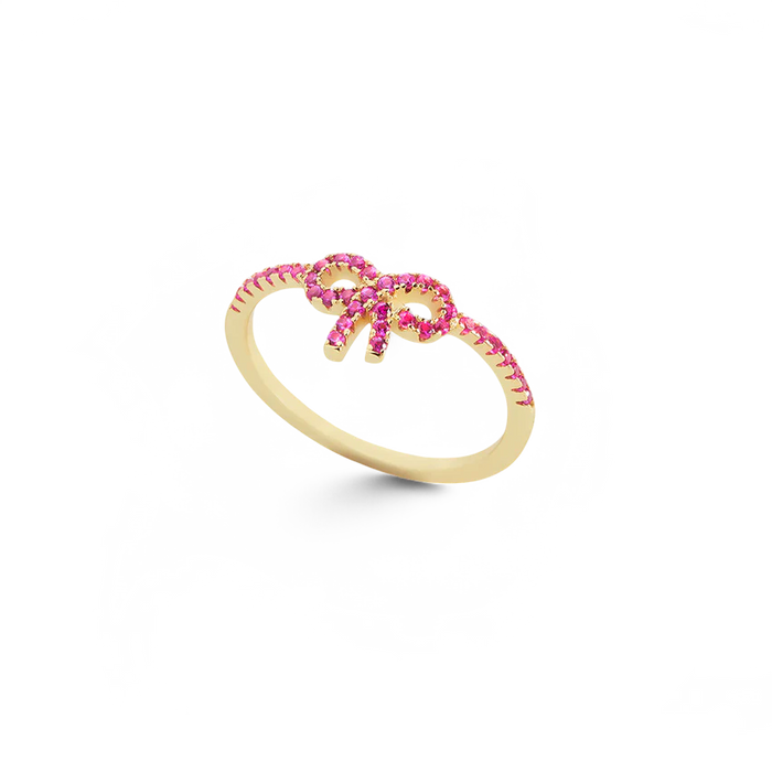 Pave Bow Ring — Vanny Jewels