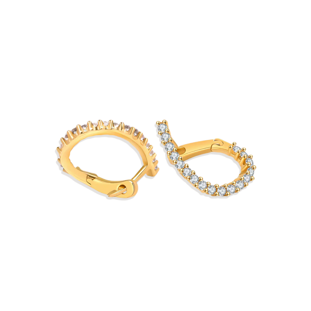 Pave Teardrop Twist Earrings — Vanny Jewels