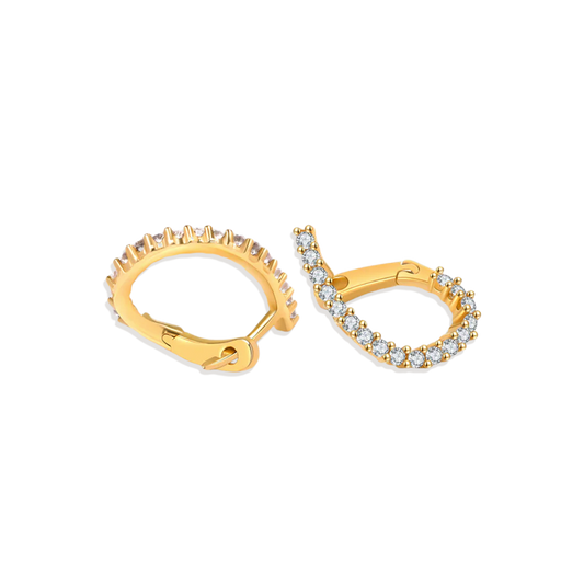 Pave Teardrop Twist Earrings — Vanny Jewels
