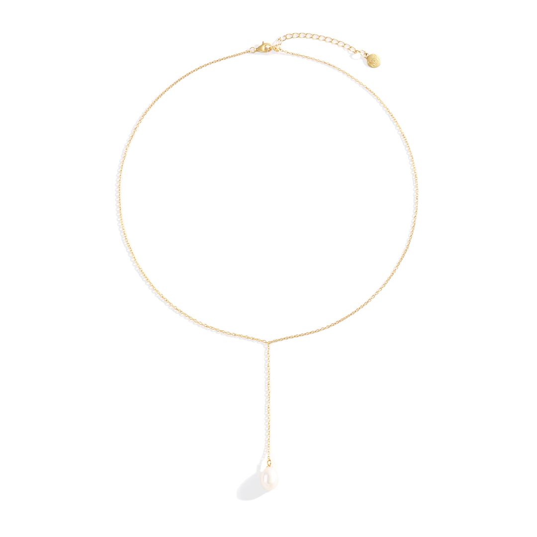 Pearl Lariat Necklace — Vanny Jewels