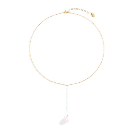 Pearl Lariat Necklace — Vanny Jewels
