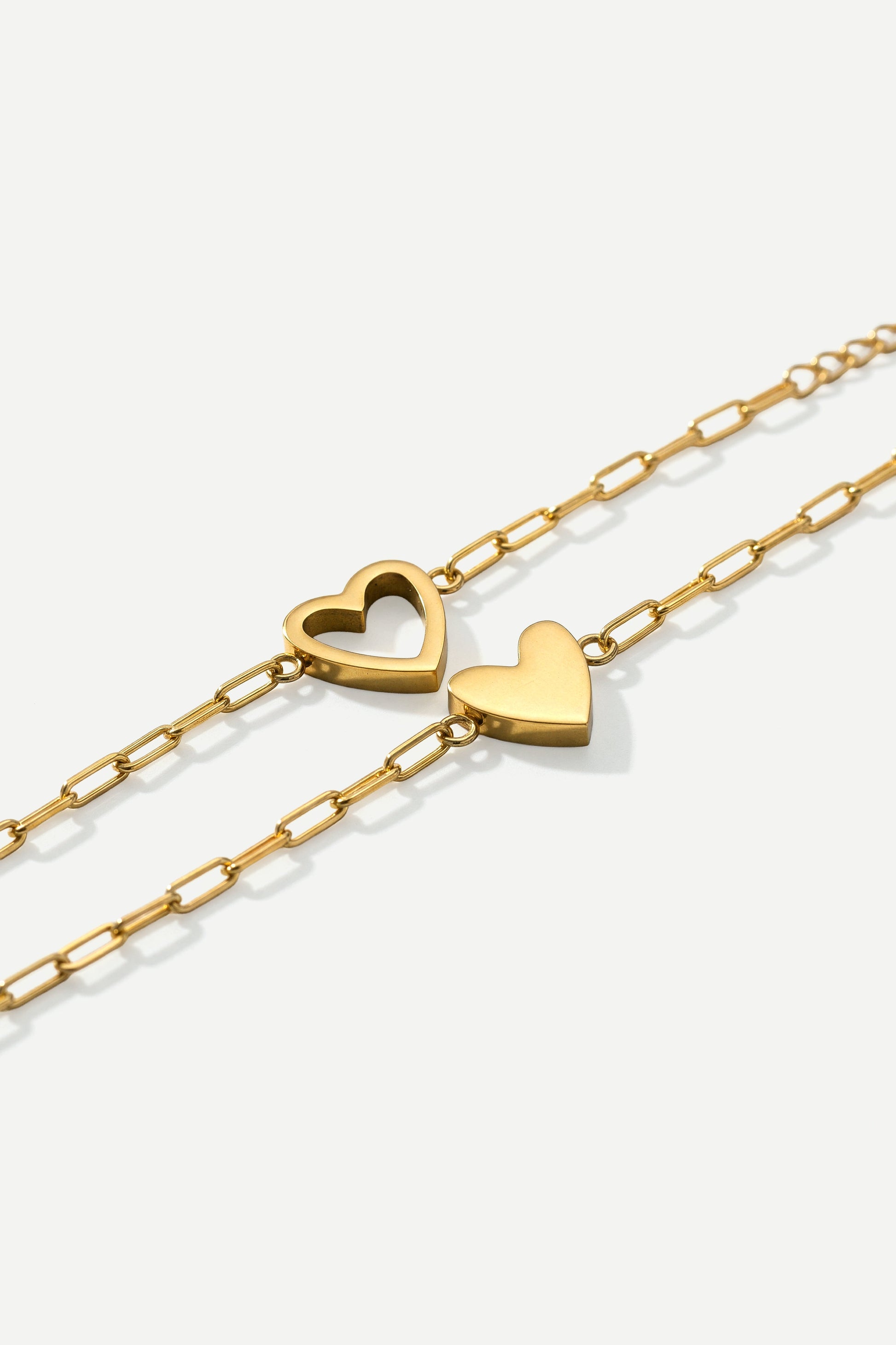 Set di bracciali con cuore "Perfetta intesa"
