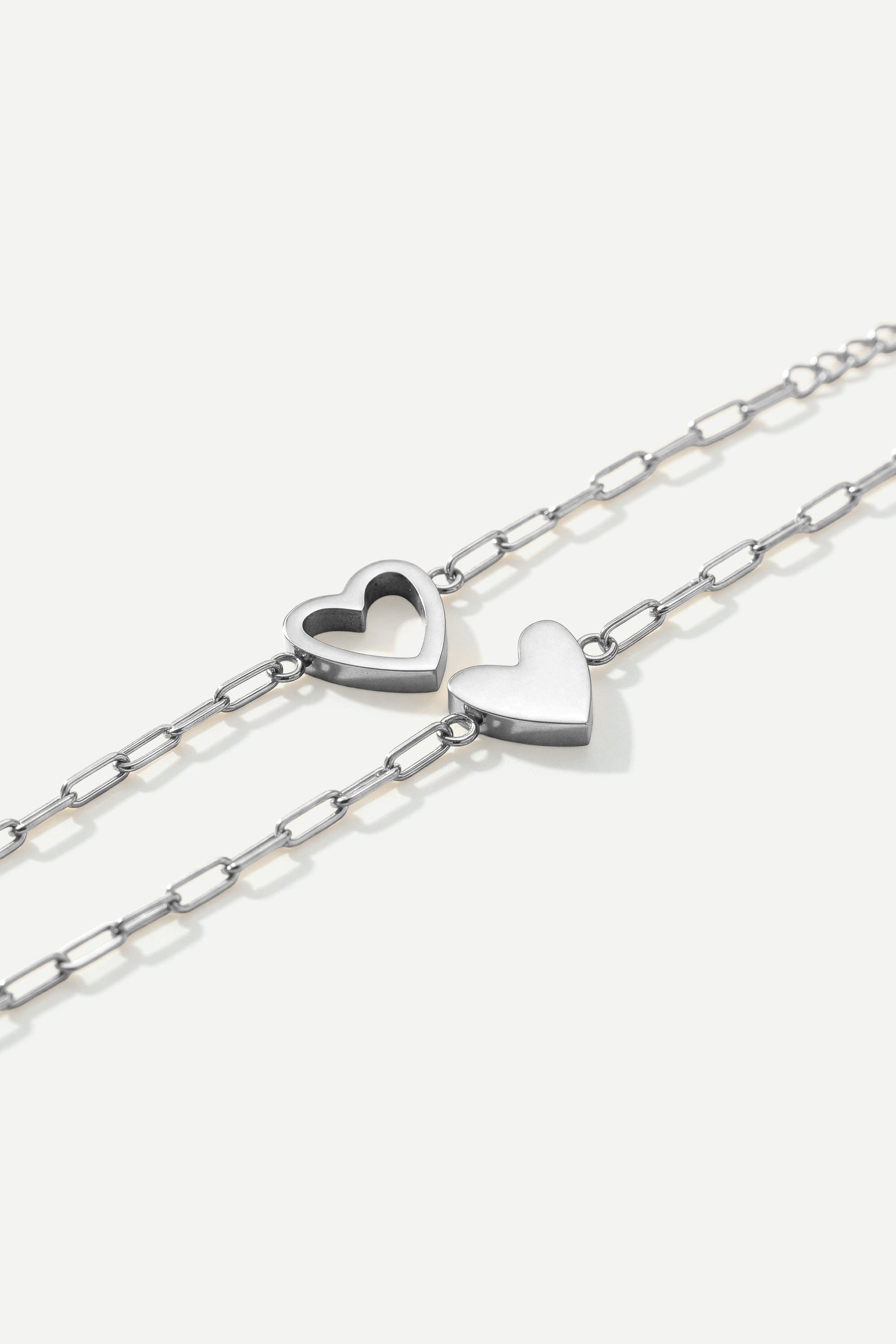 Set di bracciali con cuore "Perfetta intesa"