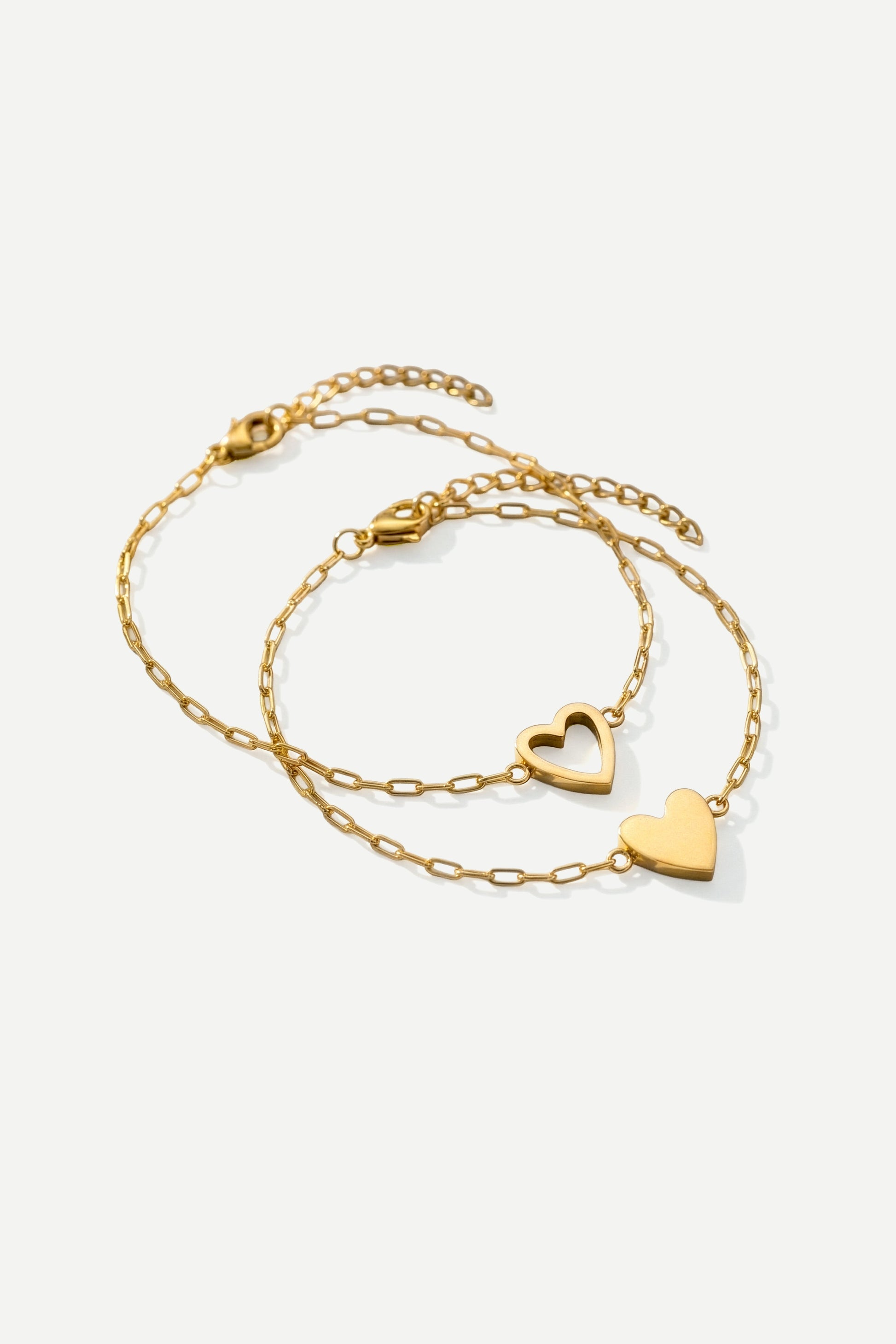 Set di bracciali con cuore "Perfetta intesa"