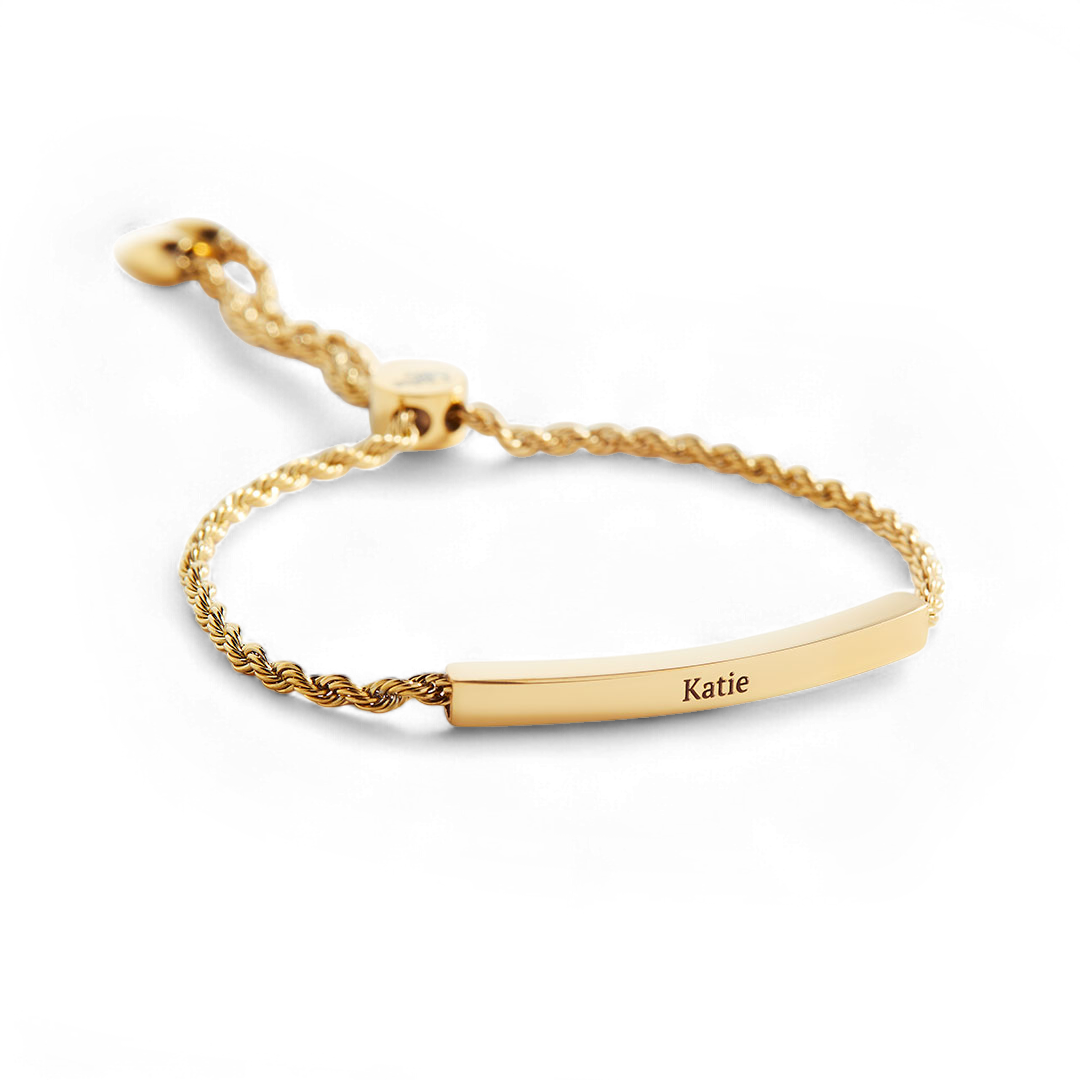 Personalized Bar Chain Bracelet — Vanny Jewels