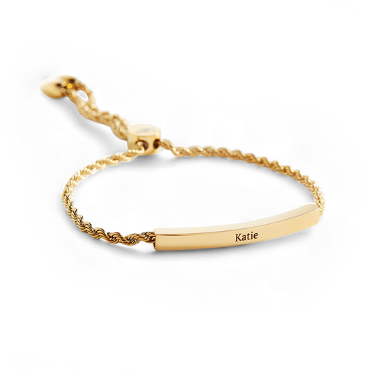 Personalized Bar Chain Bracelet — Vanny Jewels
