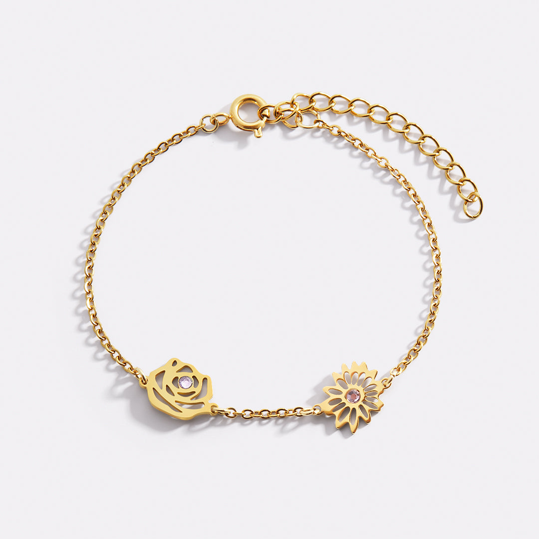 Personalisiertes Geburtsblumen-Armband