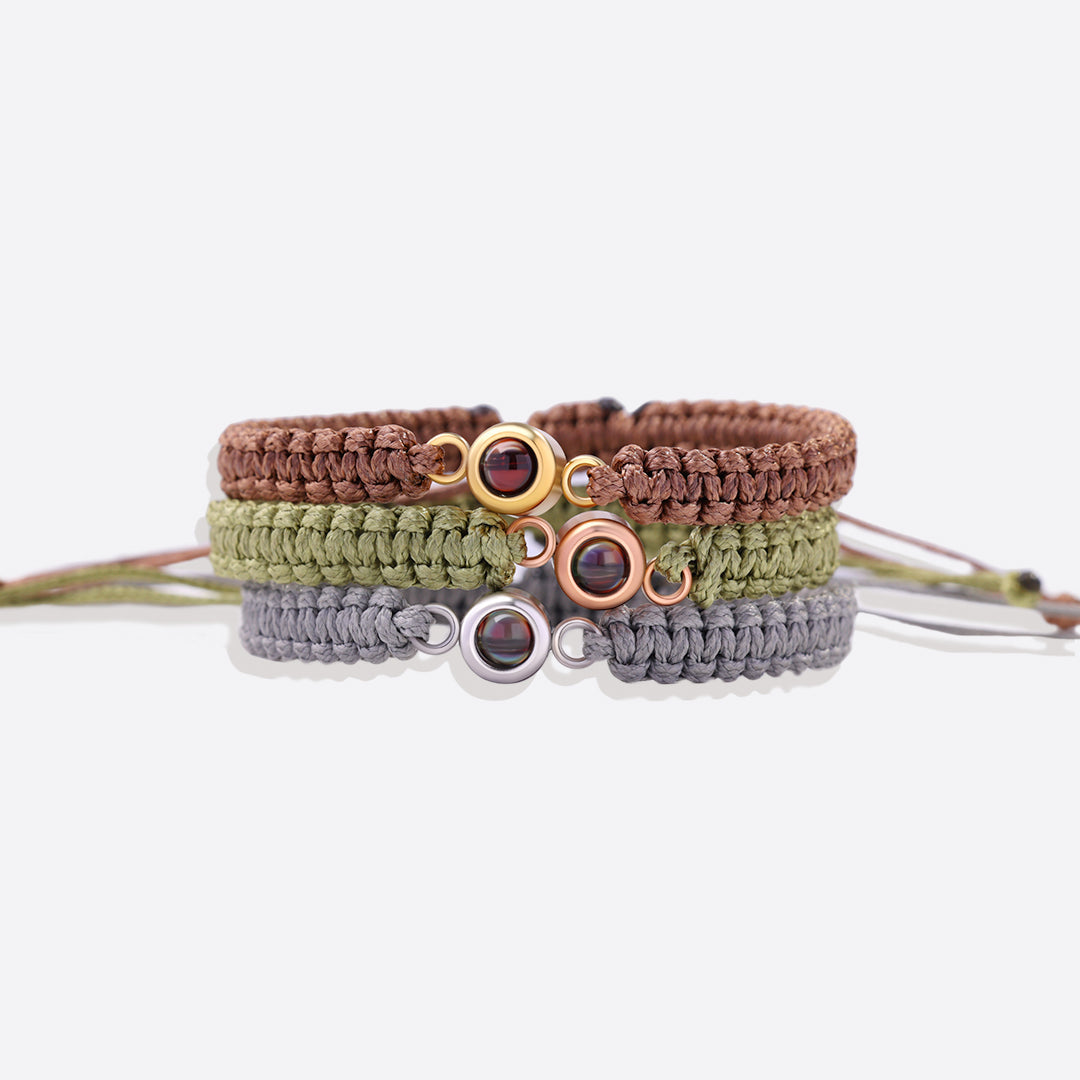 Bracciale intrecciato personalizzato con foto