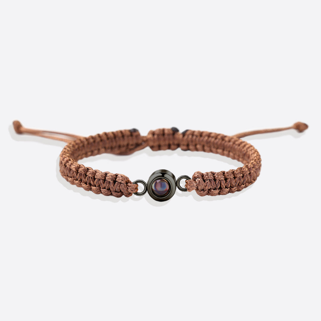 Bracciale intrecciato personalizzato con foto