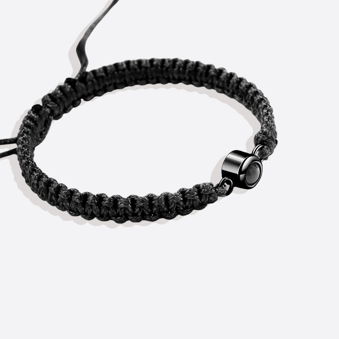 Bracciale intrecciato personalizzato con foto
