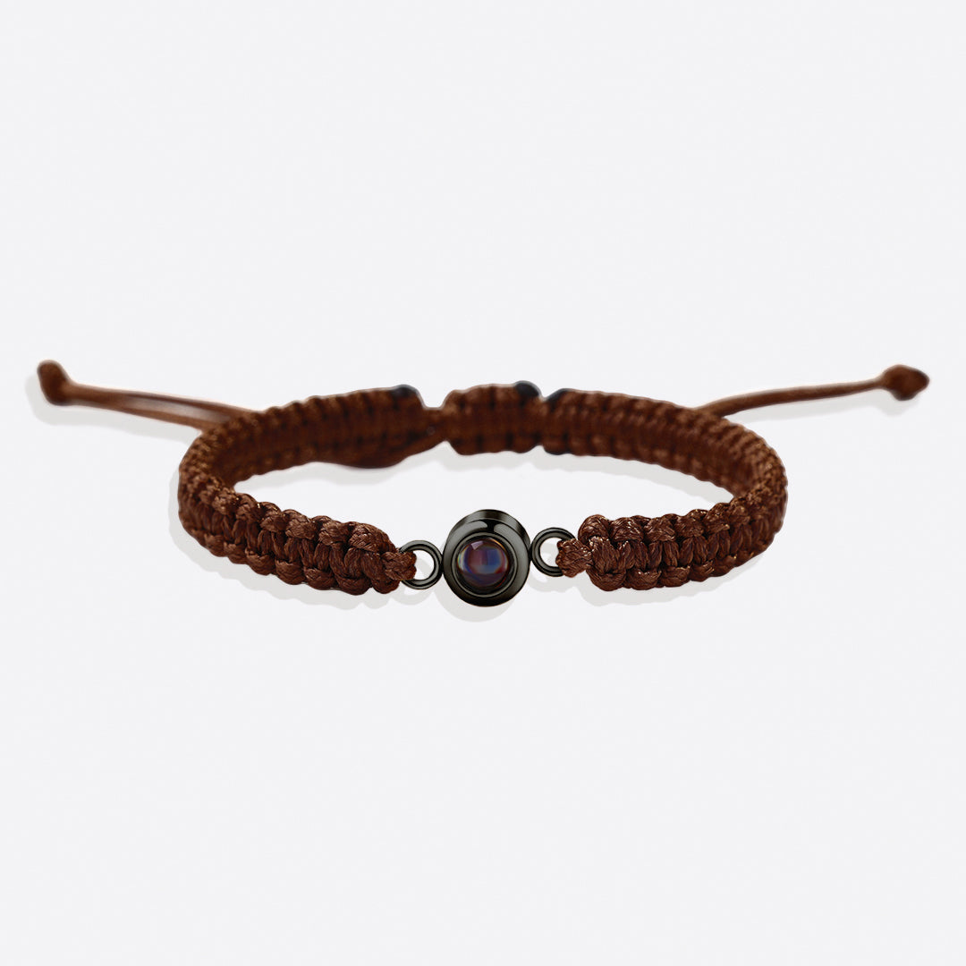 Bracciale intrecciato personalizzato con foto