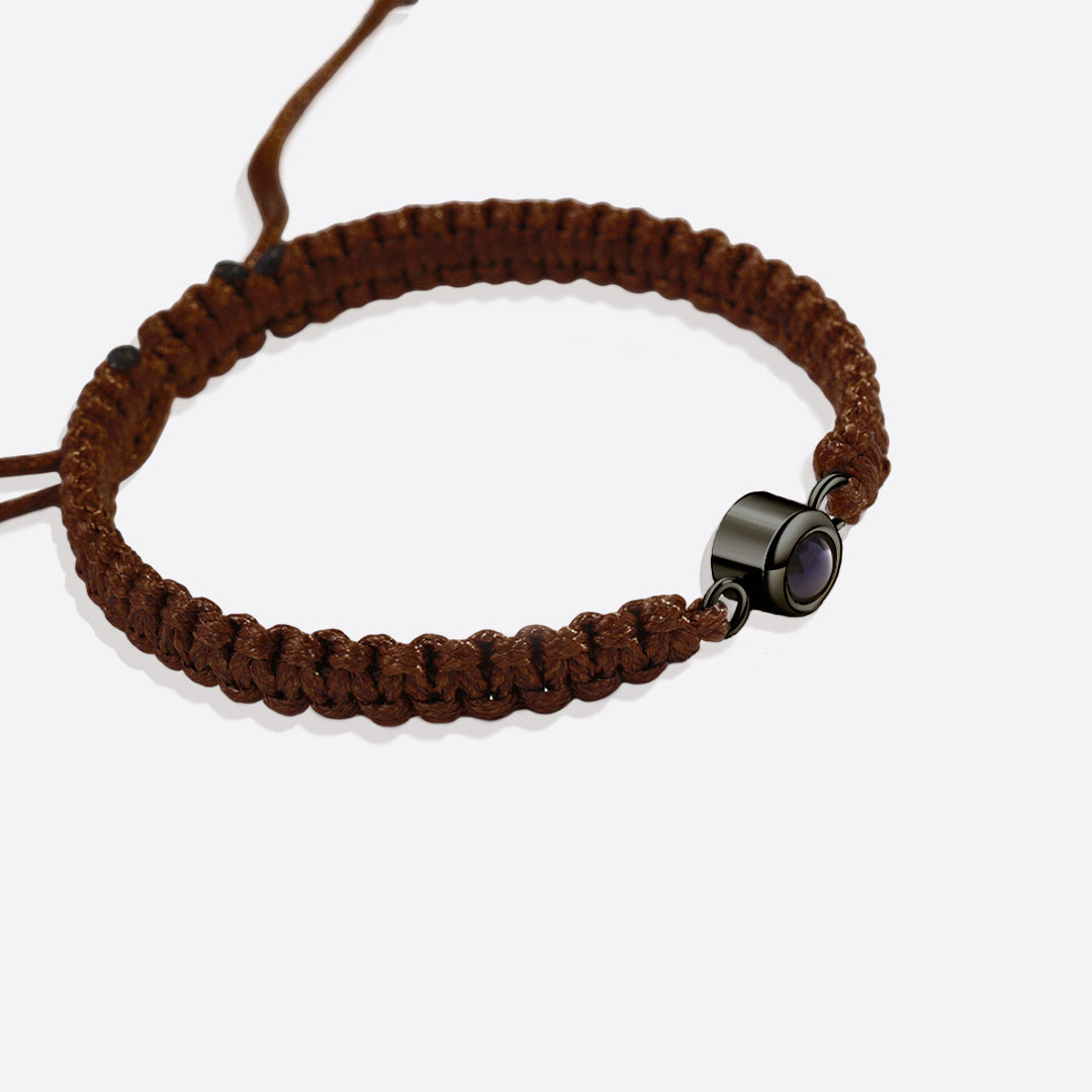 Bracciale intrecciato personalizzato con foto
