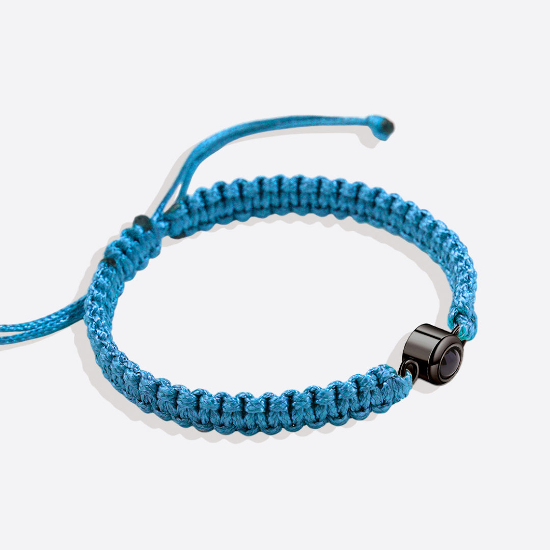 Bracciale intrecciato personalizzato con foto