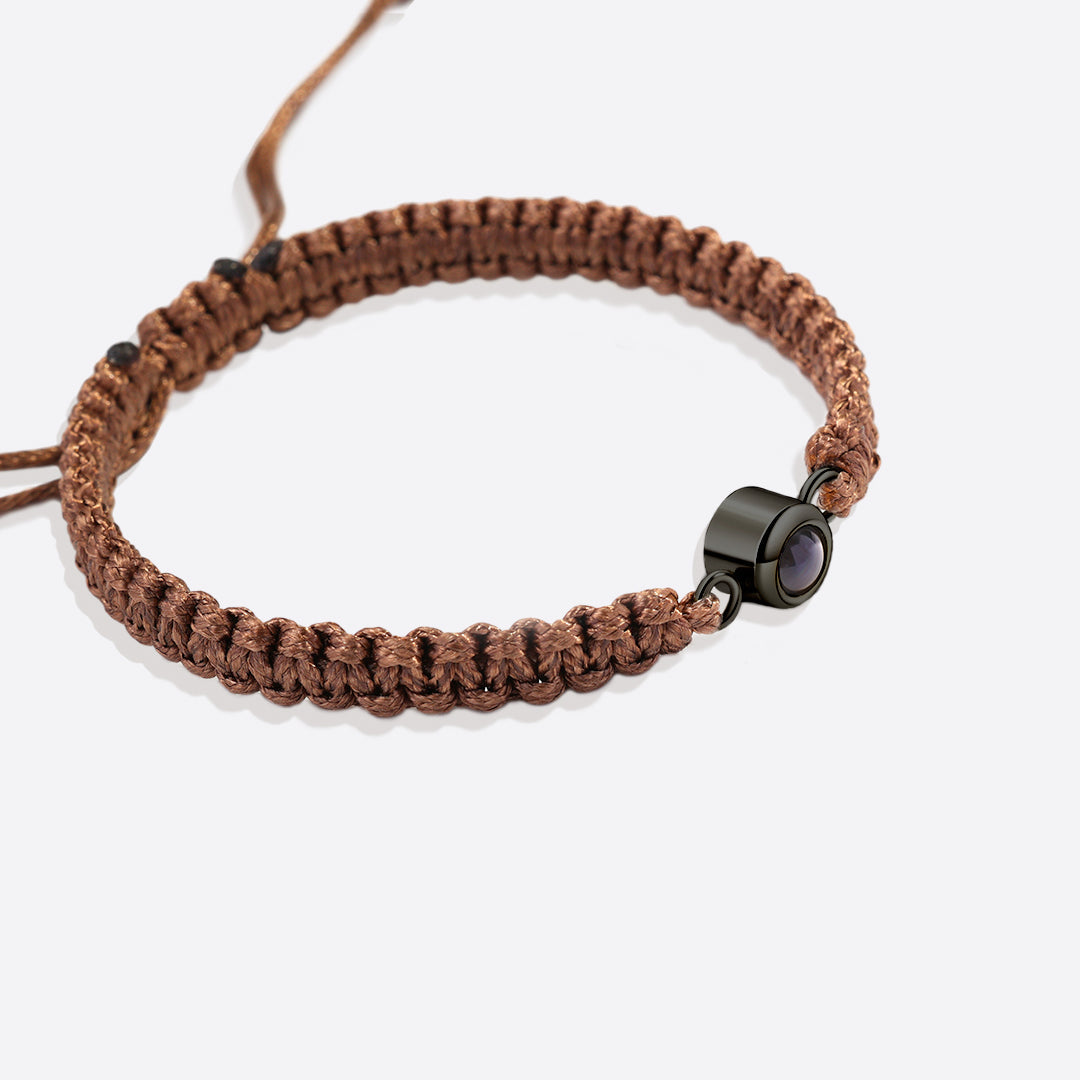 Bracciale intrecciato personalizzato con foto