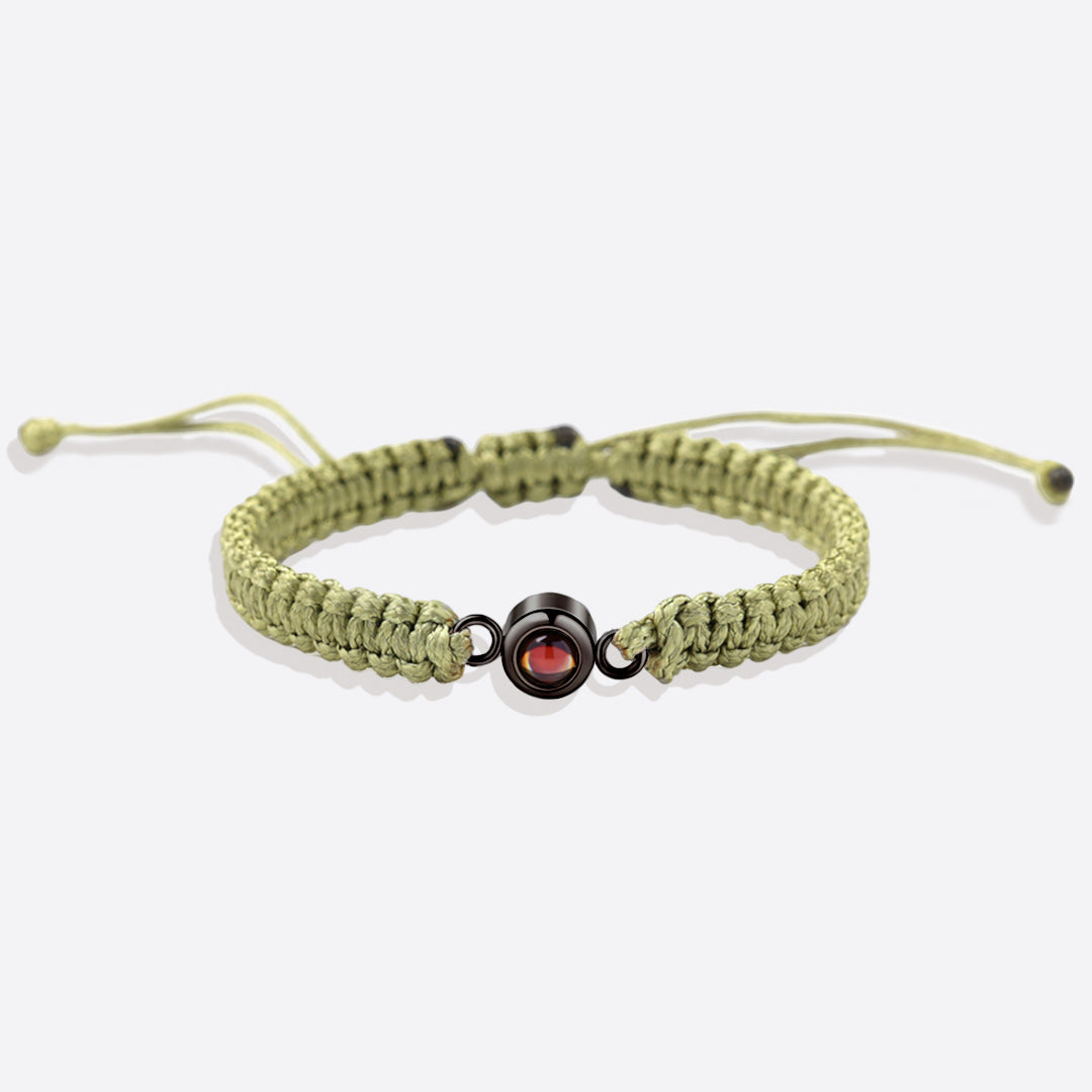 Bracciale intrecciato personalizzato con foto
