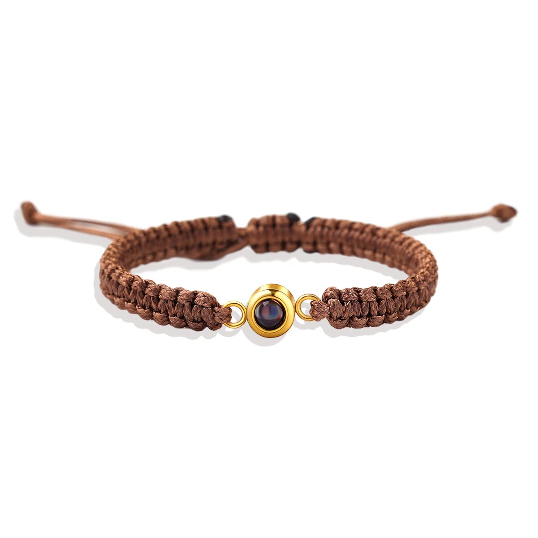 Personalized Braided Photo Bracelet — Vanny Jewels