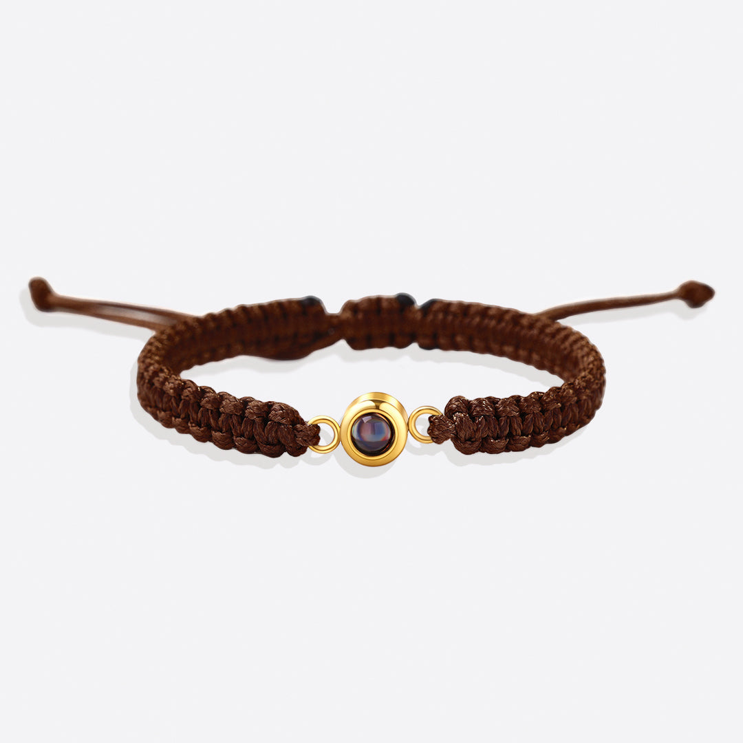 Bracciale intrecciato personalizzato con foto
