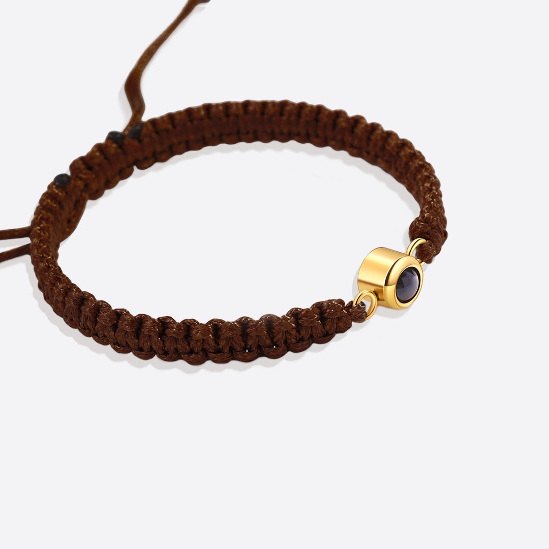 Bracciale intrecciato personalizzato con foto