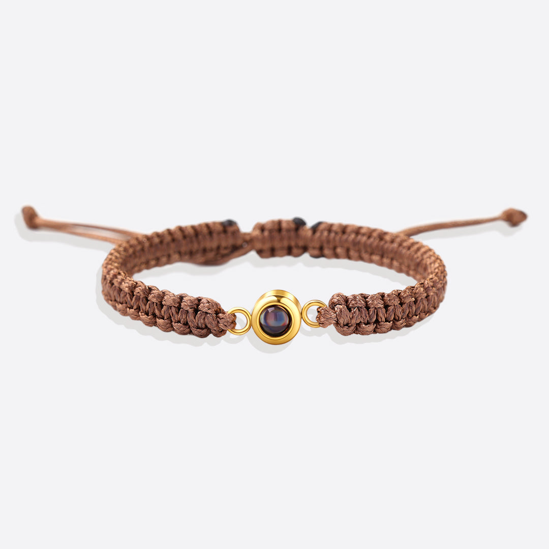 Bracciale intrecciato personalizzato con foto