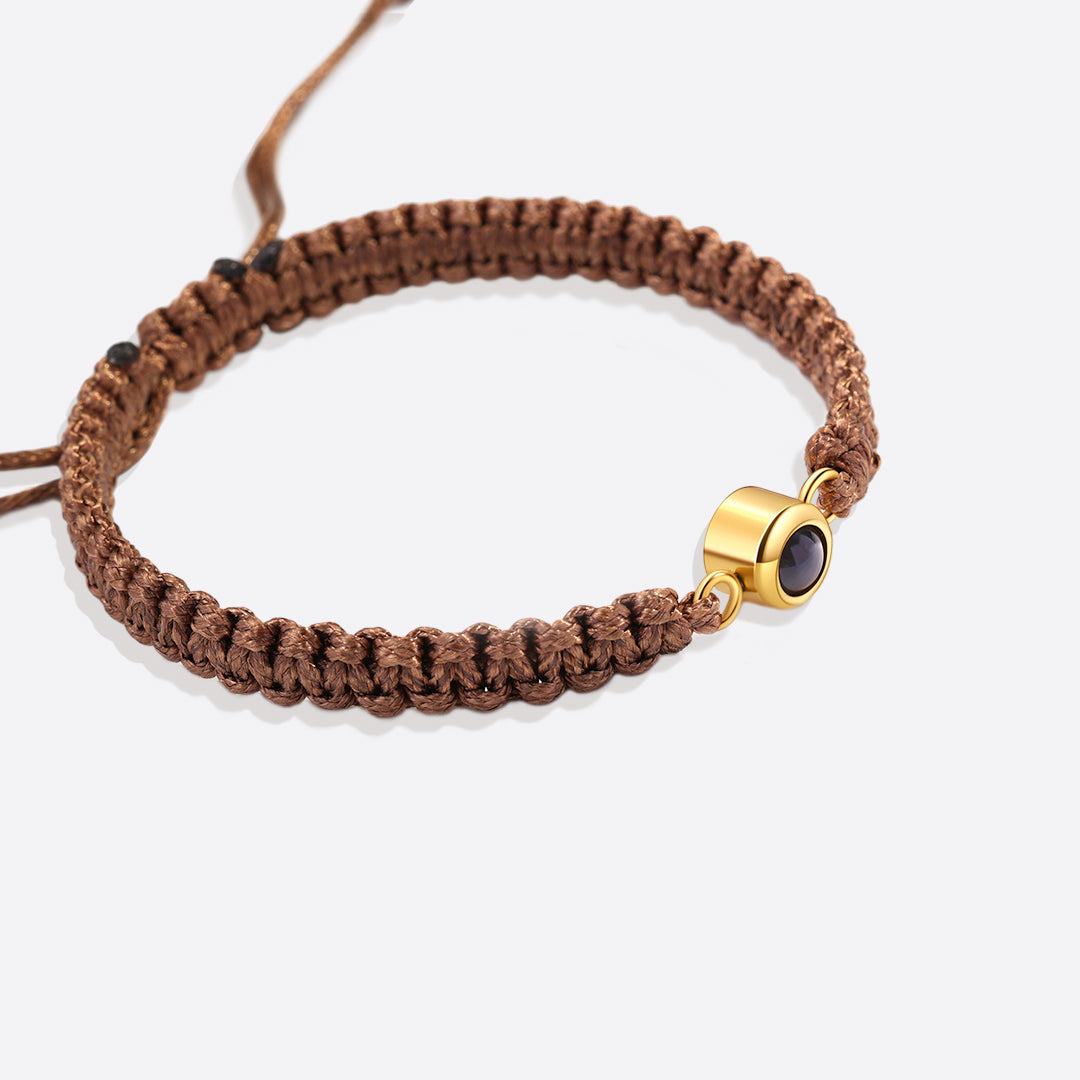 Bracciale intrecciato personalizzato con foto