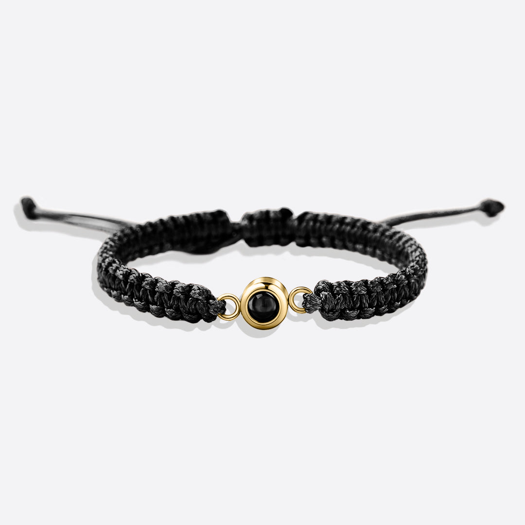 Bracciale intrecciato personalizzato con foto