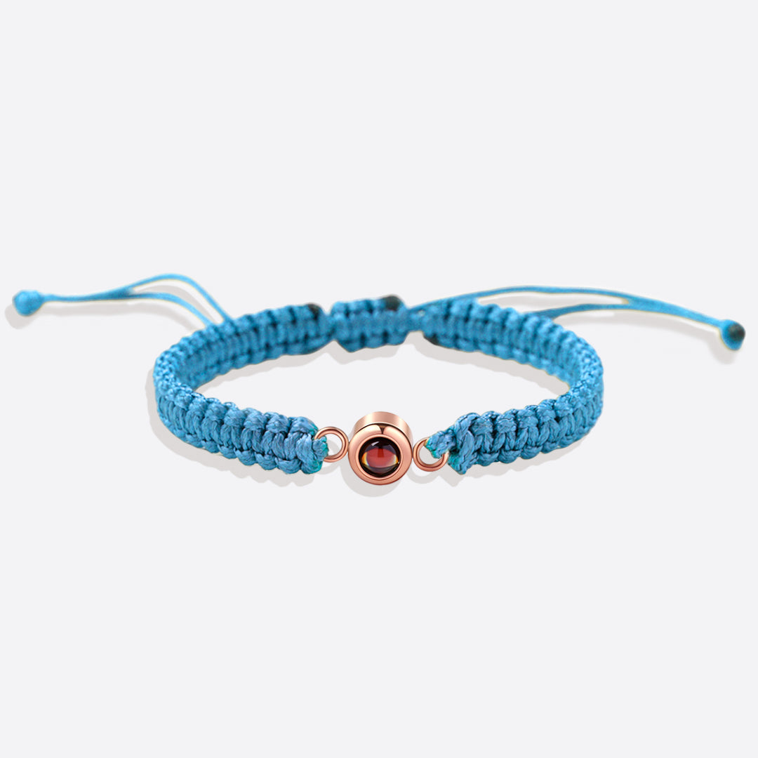 Bracciale intrecciato personalizzato con foto