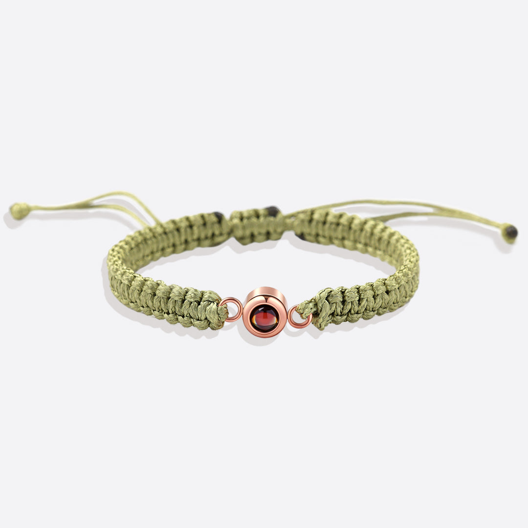 Bracciale intrecciato personalizzato con foto