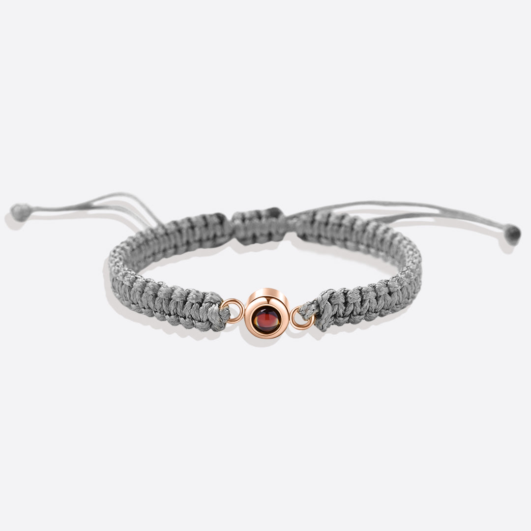 Bracciale intrecciato personalizzato con foto