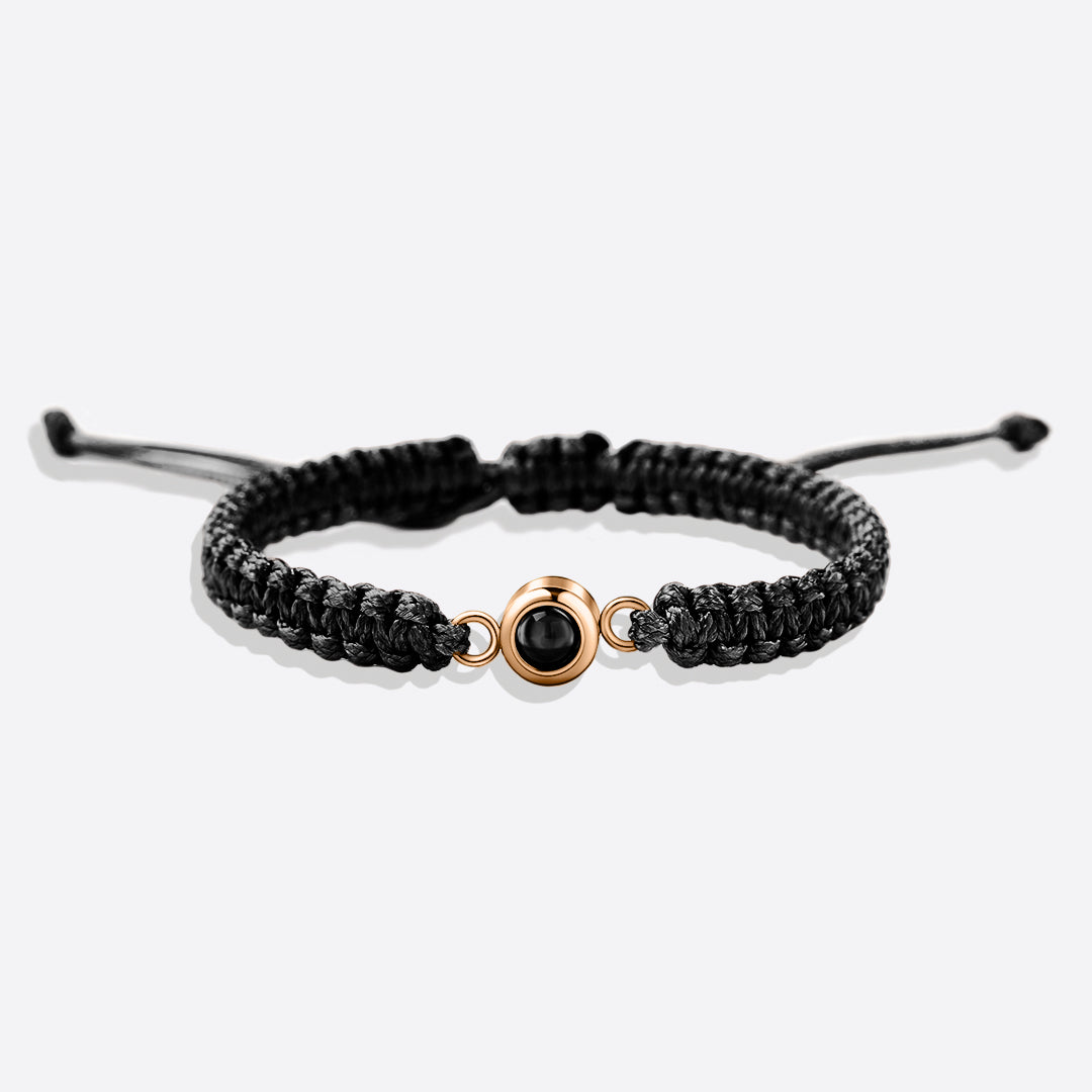 Bracciale intrecciato personalizzato con foto