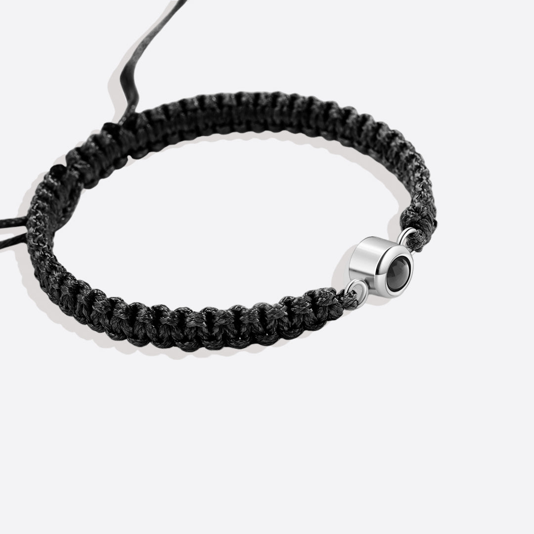 Bracciale intrecciato personalizzato con foto