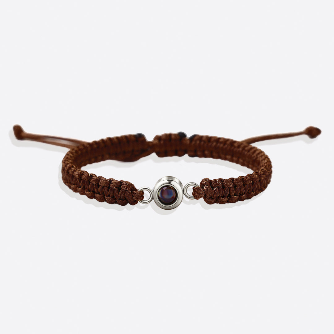 Bracciale intrecciato personalizzato con foto