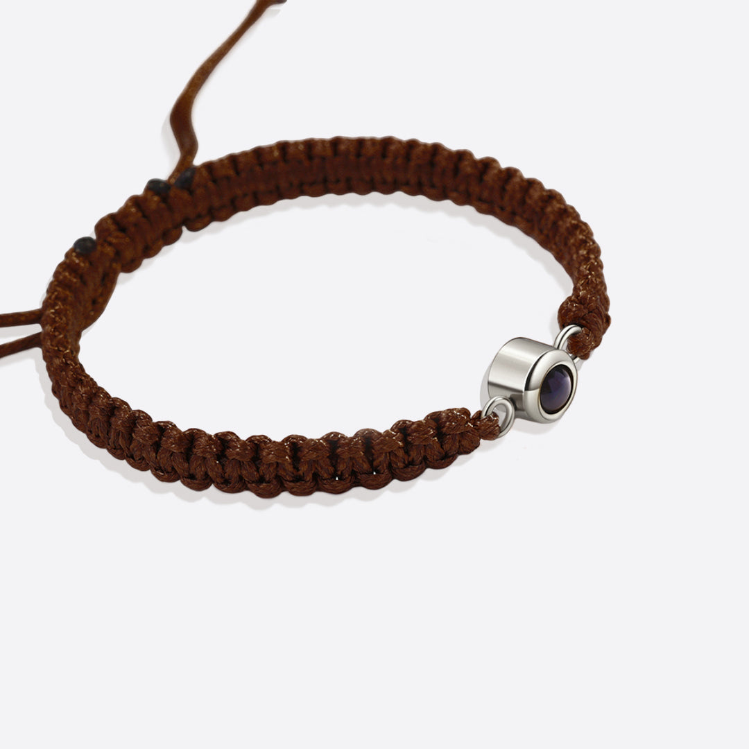Bracciale intrecciato personalizzato con foto