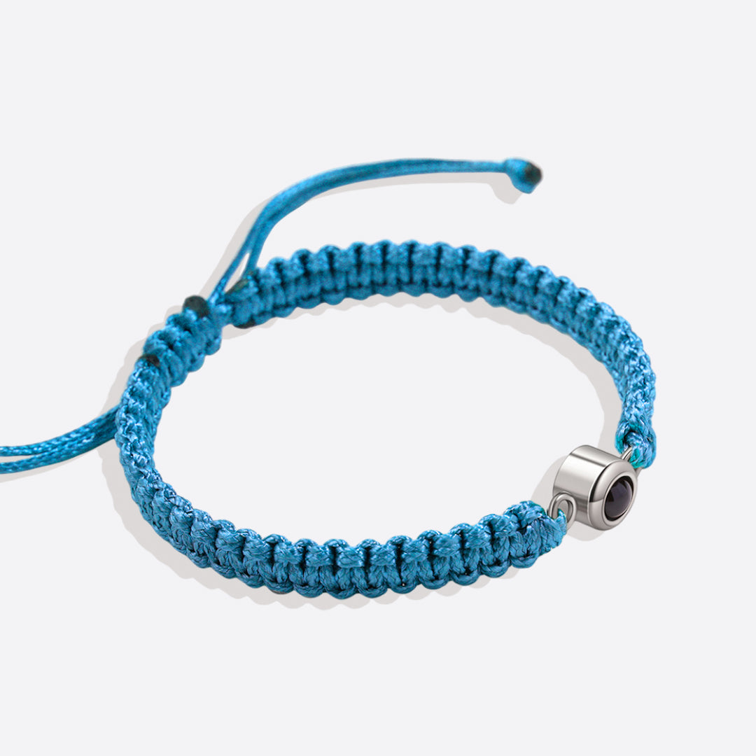 Bracciale intrecciato personalizzato con foto