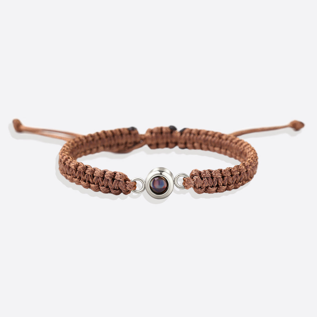 Bracciale intrecciato personalizzato con foto