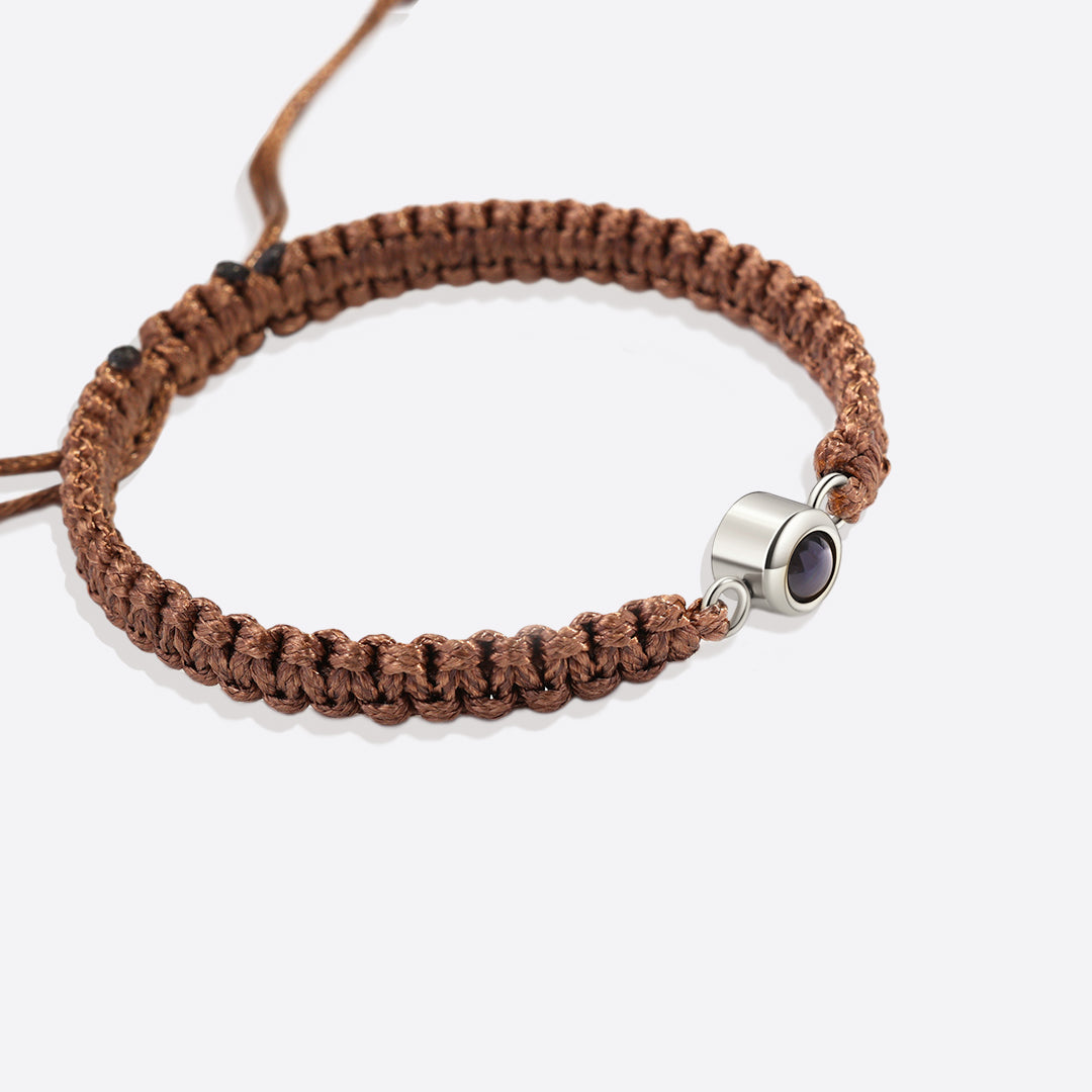 Bracciale intrecciato personalizzato con foto