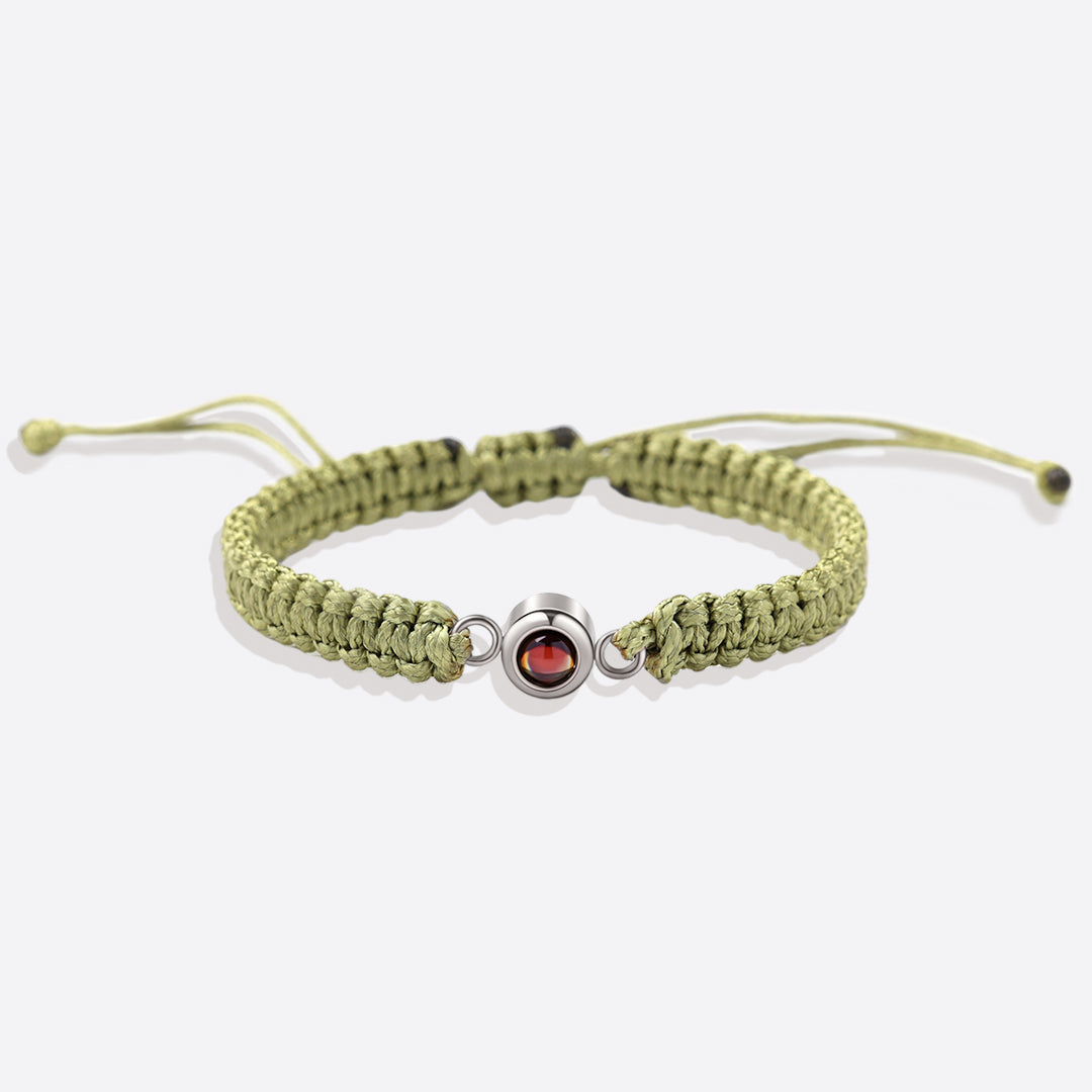 Bracciale intrecciato personalizzato con foto