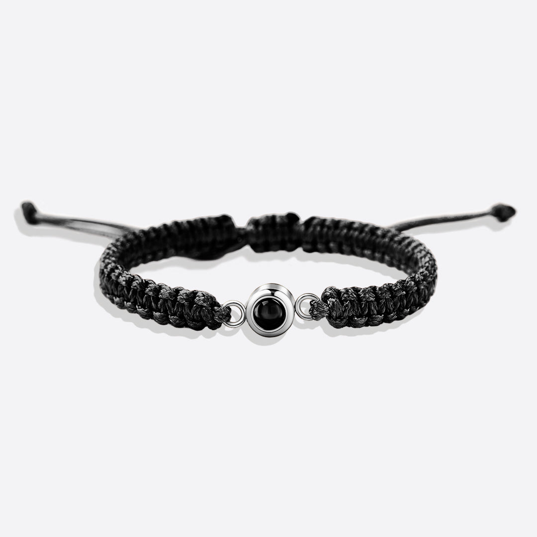 Bracciale intrecciato personalizzato con foto