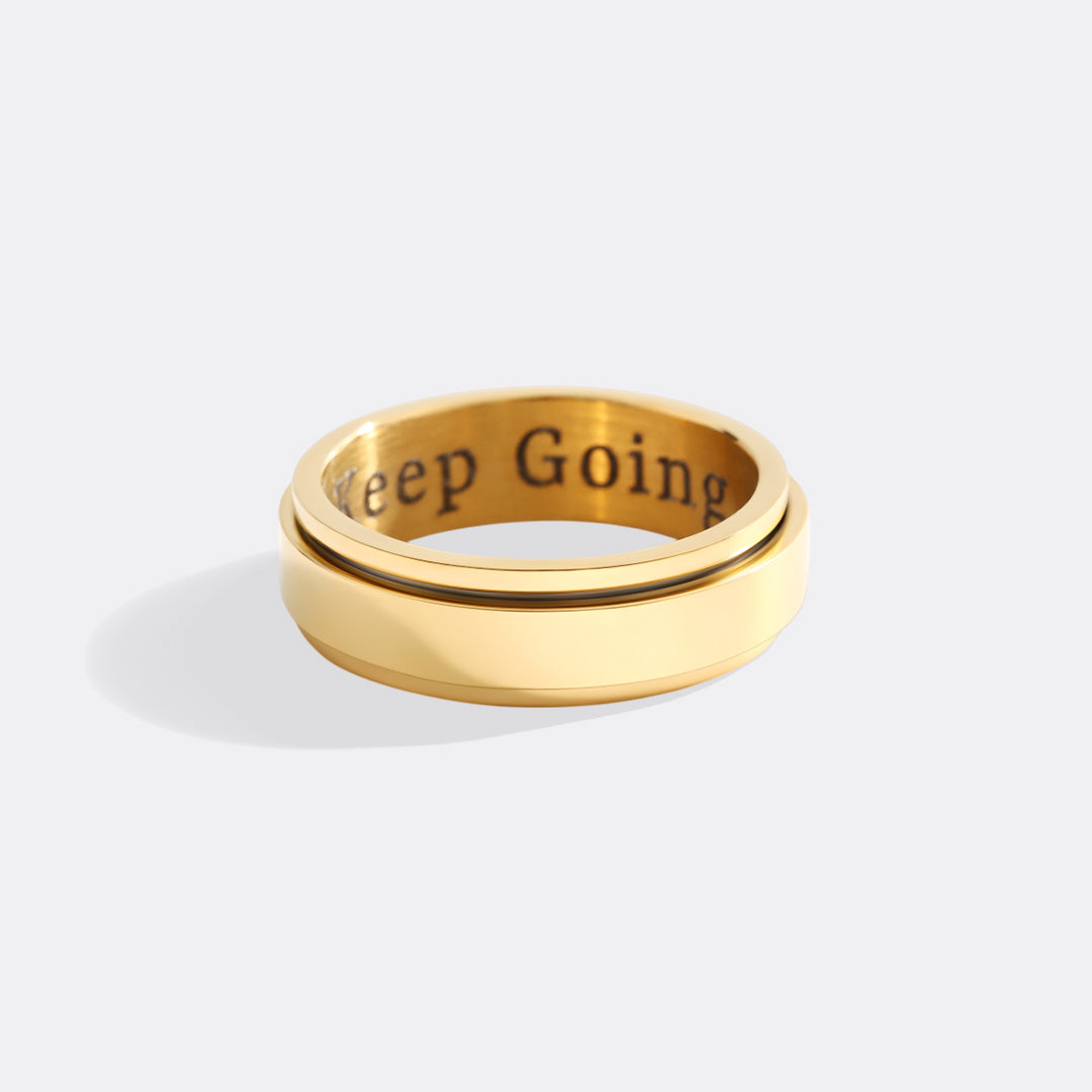 Personalisierter klassischer Fidget-Ring mit Blöcken