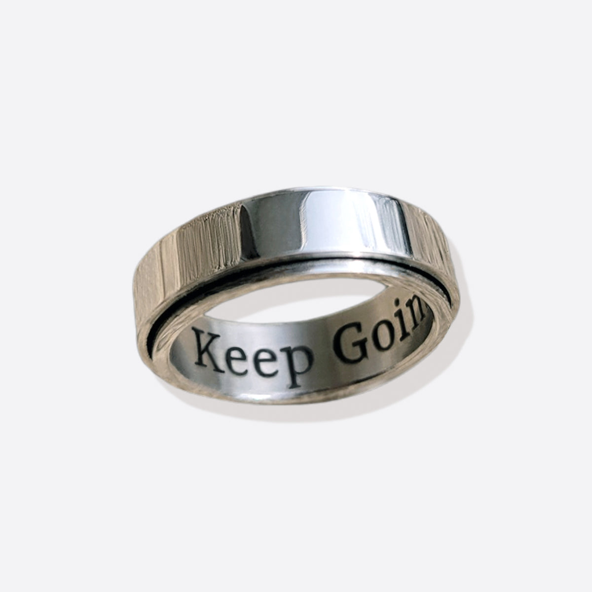 Personalisierter klassischer Fidget-Ring mit Blöcken