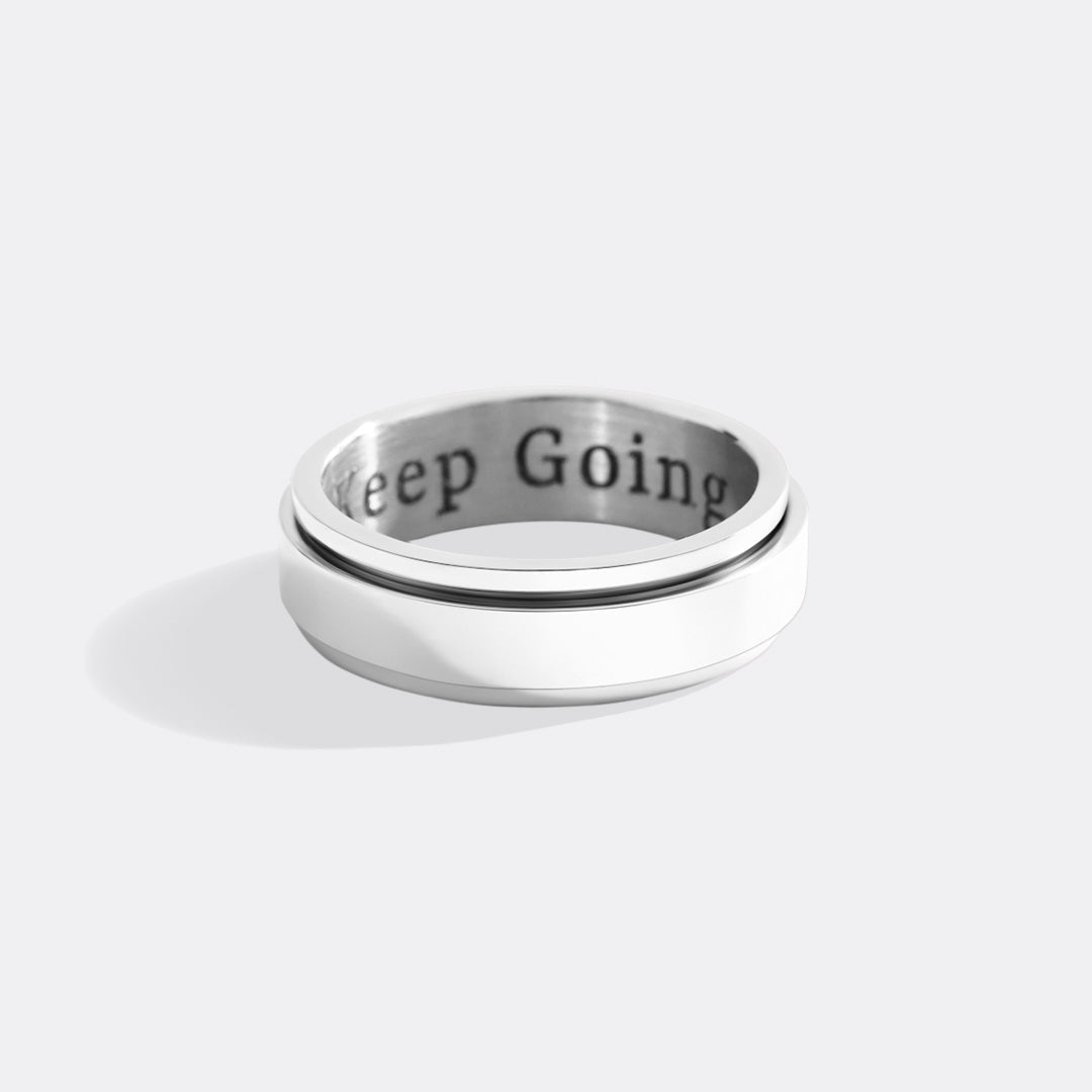 Personalisierter klassischer Fidget-Ring mit Blöcken