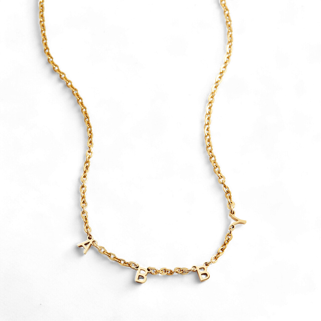 Personalized Minimalist Letter Necklace — Vanny Jewels