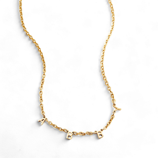 Personalized Minimalist Letter Necklace — Vanny Jewels
