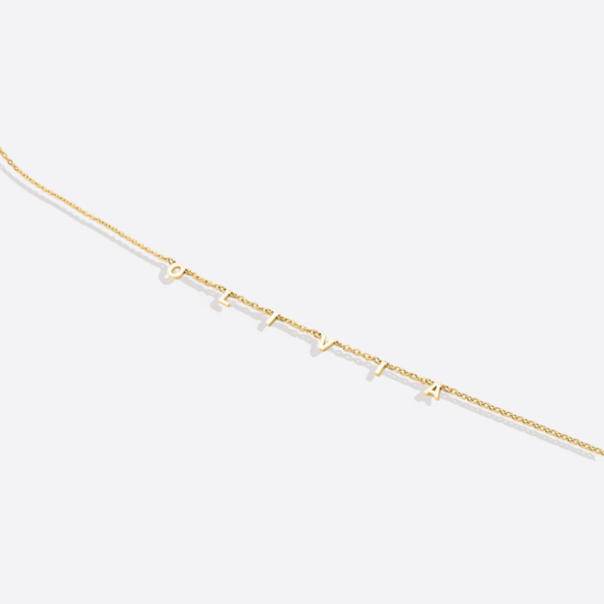 Personalized Minimalist Letter Necklace in gold tone