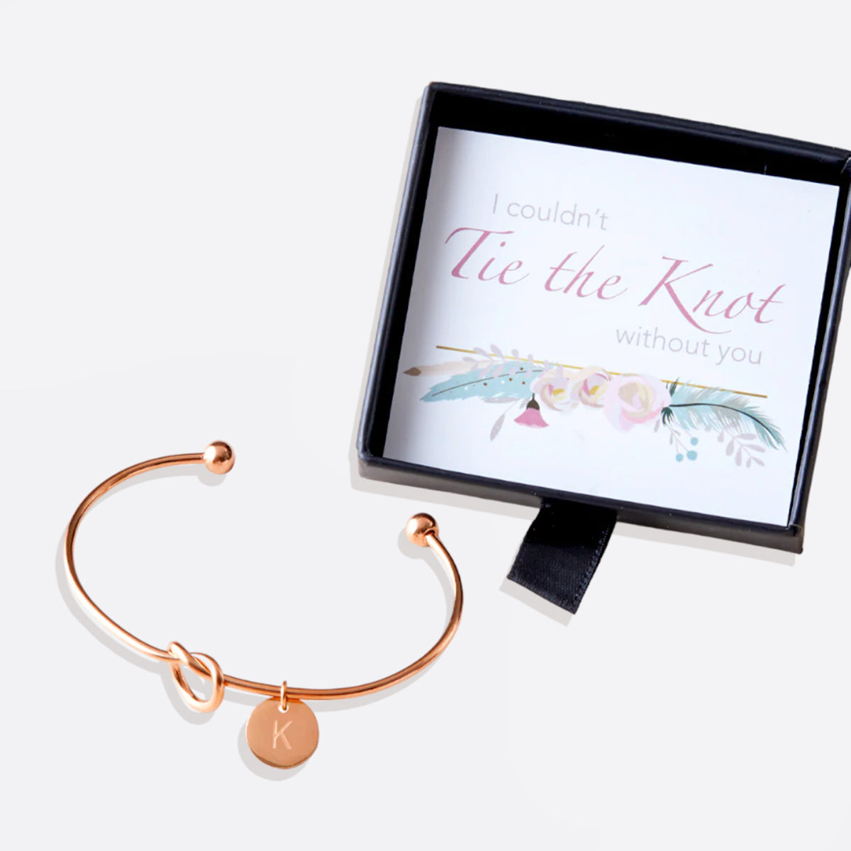Personalisiertes "Tie the Knot" Armband • Brautjungfern-Geschenkarmband