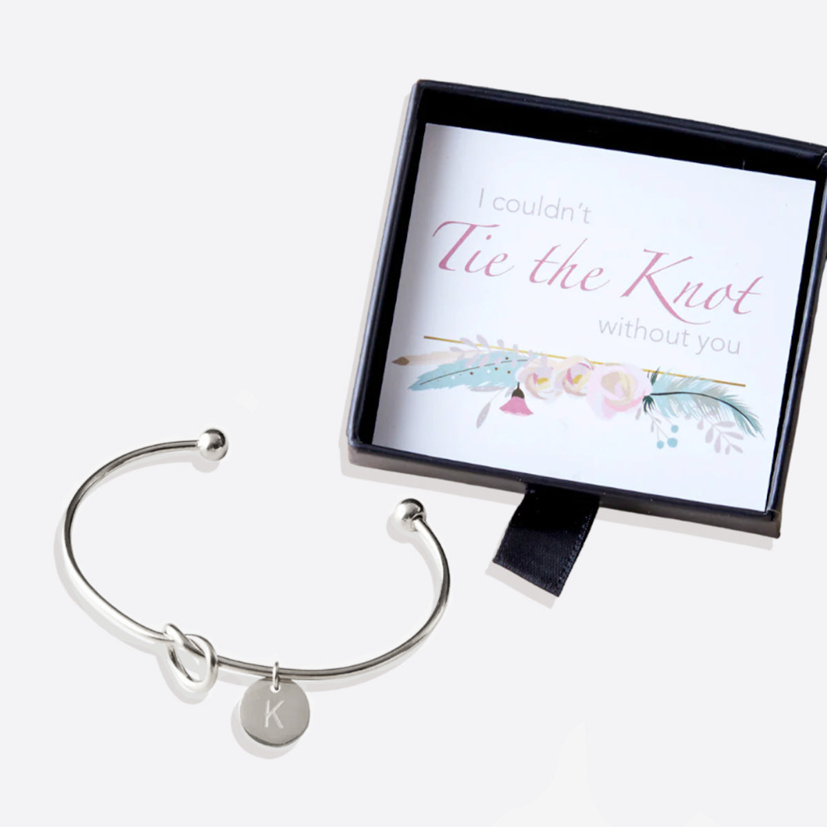 Personalisiertes "Tie the Knot" Armband • Brautjungfern-Geschenkarmband