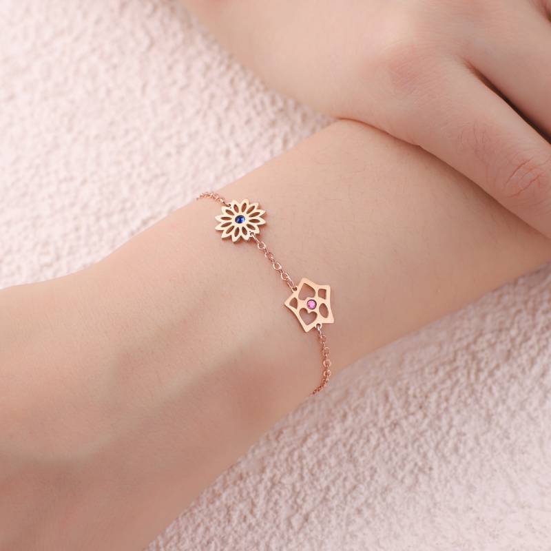 Personalisiertes Geburtsblumen-Armband