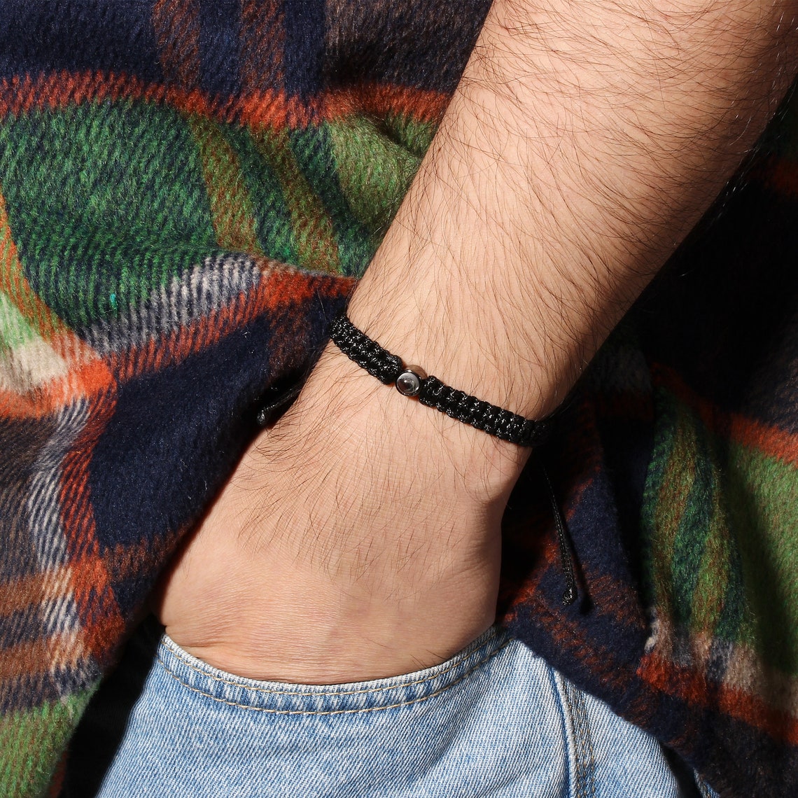 Bracciale intrecciato personalizzato con foto