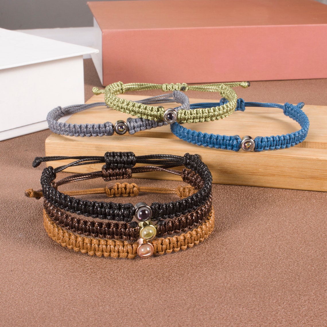Bracciale intrecciato personalizzato con foto